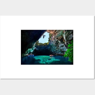 Melissani cave-lake, Kefalonia island Posters and Art